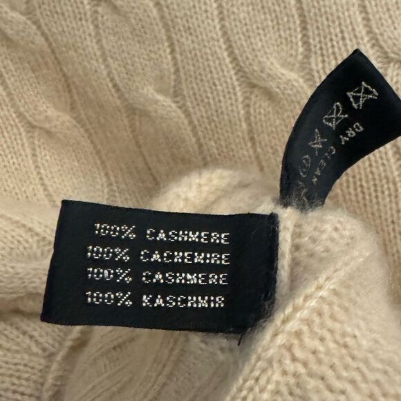 Vintage Ralph Lauren Black Label Size Medium Cashmere Cable Knit Wrap Sweater - Picture 15 of 15